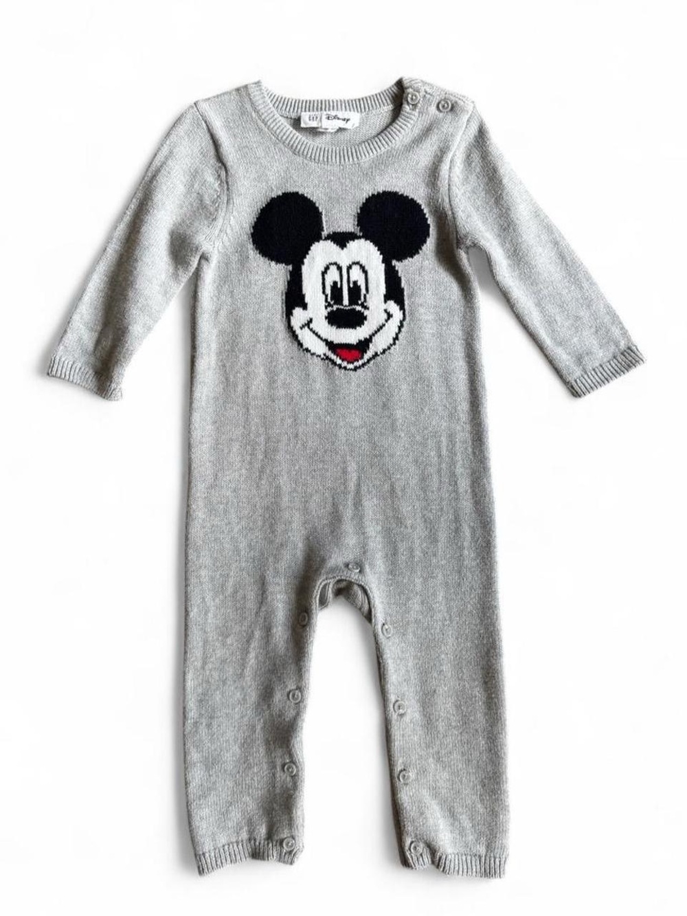 GAP Gray Knit One-Piece with Mickey Mouse